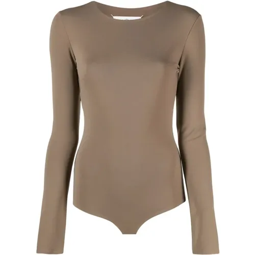 Body, female, , Size: 2XS Beige Bodysuit Elegant Chic Fashion Style - Maison Margiela - Modalova