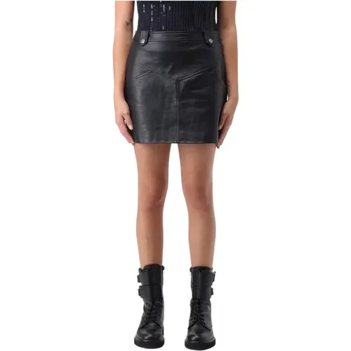 Faux Leather Mini Skirt , female, Sizes: XS - Twinset - Modalova