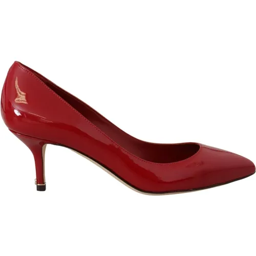 Rote Lackleder Kitten Heels - Dolce & Gabbana - Modalova