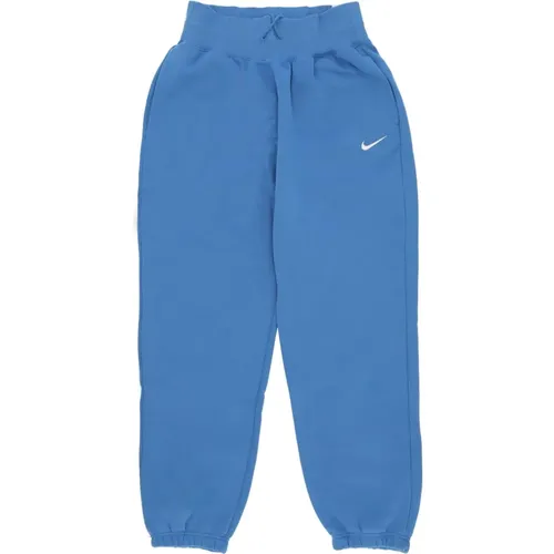 Sweatpants, female, , Size: L High-Waisted Oversized Fleece Sweatpants - Nike - Modalova