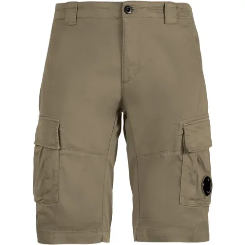Stretch Sateen Cargo Shorts , male, Sizes: L - C.P. Company - Modalova