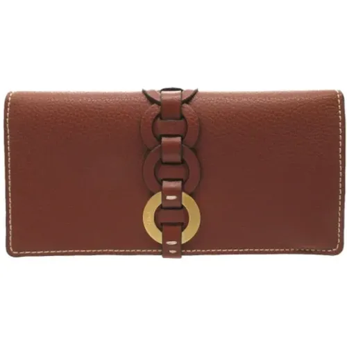 Pre-owned Wallets, female, , Size: ONE SIZE Pre-owned Leather wallets - Chloé Pre-owned - Modalova