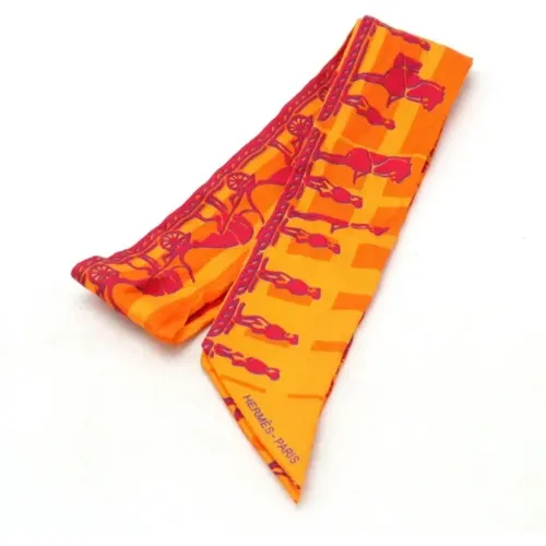 Pre-owned Scarves, female, , Size: ONE SIZE Pre-owned Canvas scarves - Hermès Vintage - Modalova