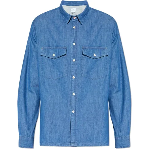 Denim Hemd , Herren, Größe: L - PS By Paul Smith - Modalova