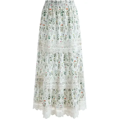 Floral Print A-Line Skirt , female, Sizes: S - alice + olivia - Modalova