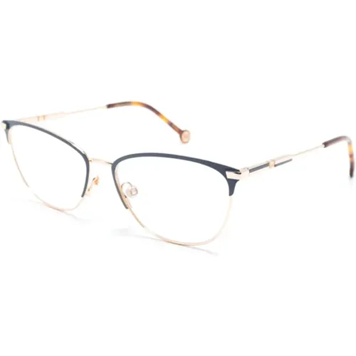 Goldene Optische Brille Must-Have , Damen, Größe: 56 MM - Carolina Herrera - Modalova