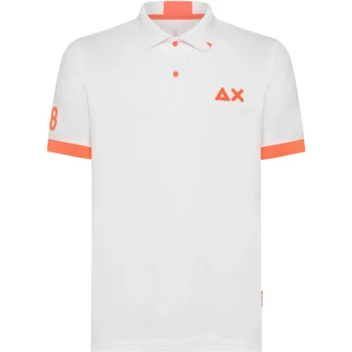 Weiße Polo Logo T-Shirts und Polos , Herren, Größe: 3XL - Sun68 - Modalova