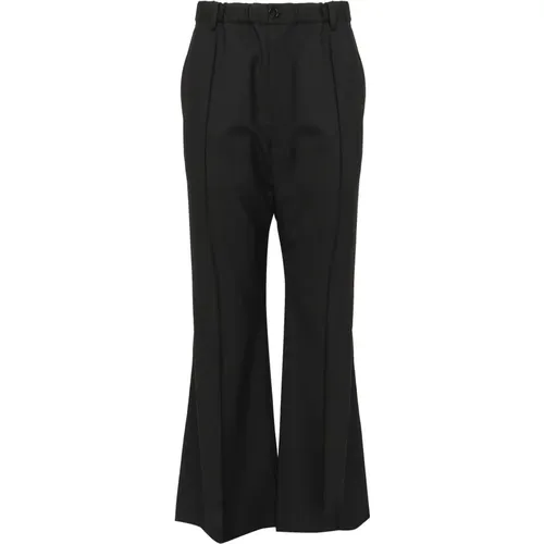 Wide Trousers, male, , Size: L Wool Trousers Elastic Waist - Marni - Modalova