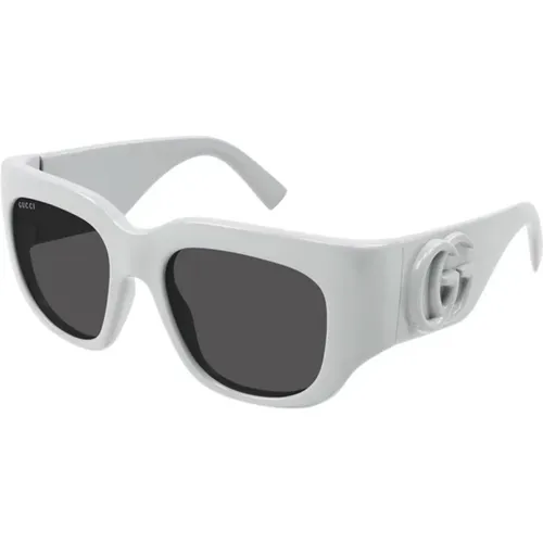 Grey Grey Sunglasses Gg1545S 003 , female, Sizes: 53 MM - Gucci - Modalova