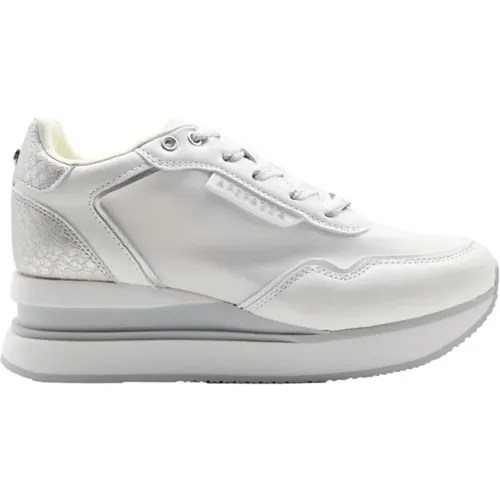 Weiße Silberne Mid-High Sneakers - Apepazza - Modalova