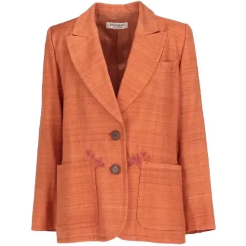 Pre-owned Silk outerwear , female, Sizes: L - Yves Saint Laurent Vintage - Modalova