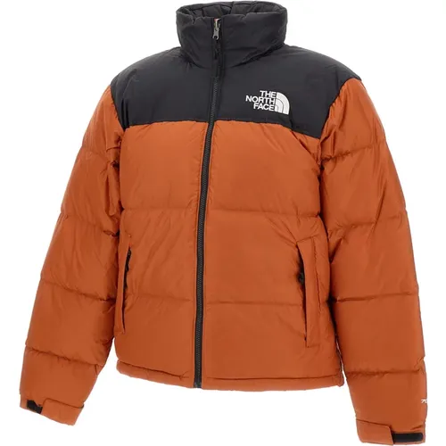 Down Jackets, male, , Size: L Retro Nuptse Down Jacket Rust Black - The North Face - Modalova