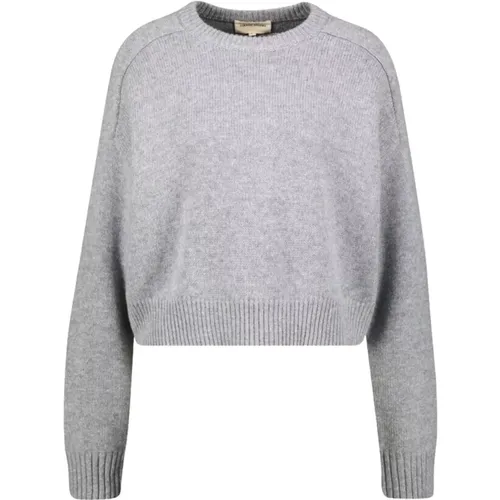 Oversized Grauer Pullover , Damen, Größe: S - Loulou Studio - Modalova