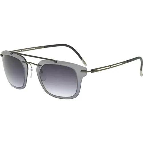 Sunglasses, male, , Size: ONE SIZE Explorer Line Extension Sunglasses Silver/Grey - Silhouette - Modalova