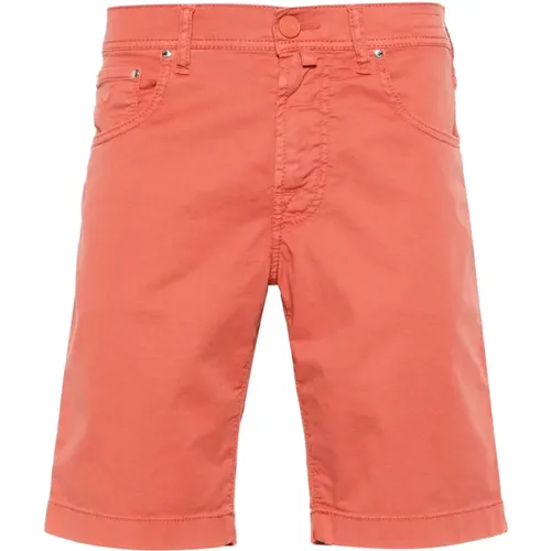 Cotton Lyocell Shorts with Pockets , male, Sizes: W32, W31, W34 - Jacob Cohën - Modalova