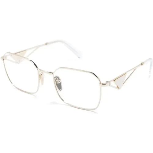 Gold Optical Frame for Everyday Use , female, Sizes: 53 MM, 55 MM - Prada - Modalova