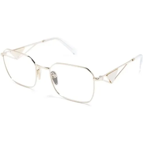 Goldene Optische Brille für den Alltag , Damen, Größe: 53 MM - Prada - Modalova