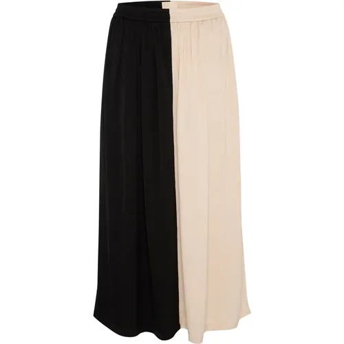 Black & White Colorblock Skirt , female, Sizes: S, L, M - Soaked in Luxury - Modalova