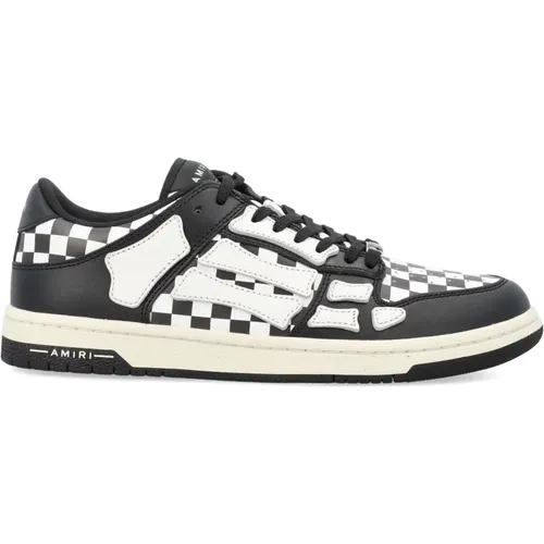 Sneakers, male, , Size: 11 US Checkered Skeleton Low Top Sneakers - Amiri - Modalova