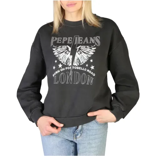 Sweatshirt mit Applikationen und sichtbarem Logo - Pepe Jeans - Modalova