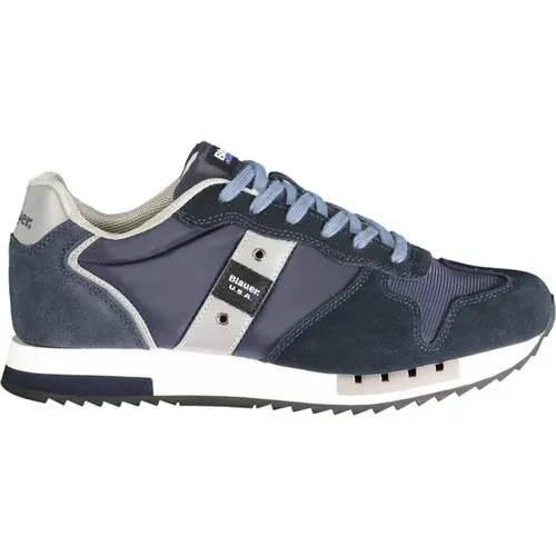 Sporty Polyester Sneaker with Contrast Details , male, Sizes: 10 UK - Blauer - Modalova