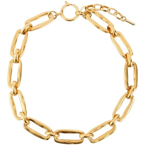 Unregelmäßige Link Kette Halskette Vergoldet , Damen, Größe: ONE Size - Malababa - Modalova