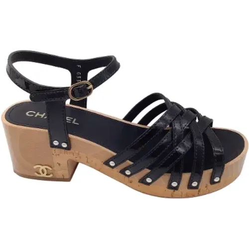 Pre-owned Sandals, female, , Size: 9 US Pre-owned Leather sandals - Chanel Vintage - Modalova