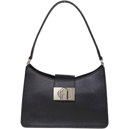 Leather Shoulder Bag with Flap Closure , female, Sizes: ONE SIZE - Furla - Modalova