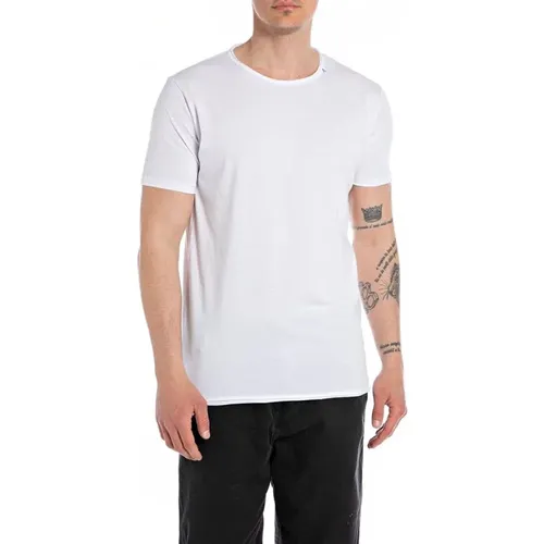 Kurzarm Jersey T-shirt , Herren, Größe: XL - Replay - Modalova