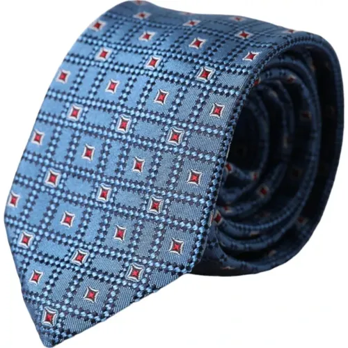 Ties, male, , Size: ONE SIZE Patterned Silk Adjustable Men's Tie - Dolce & Gabbana - Modalova