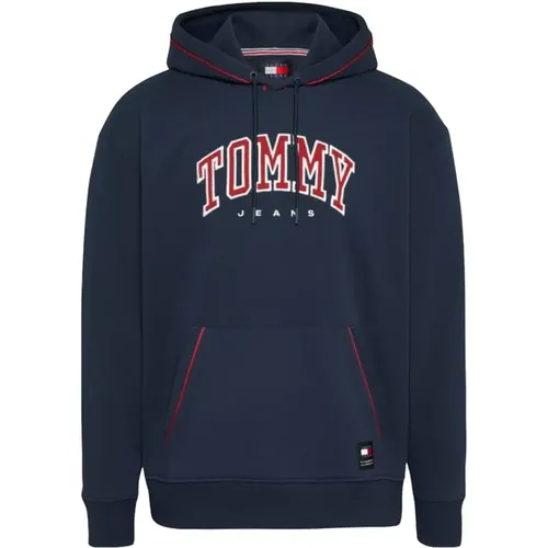 Hoodies, male, , Size: XL Casual Sweatshirt with Modern Design - Tommy Jeans - Modalova