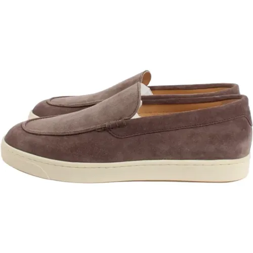 Loafers, male, , Size: 9 US Wine Men's Moccasins Art 251mzuhvsn335c2637 - BRUNELLO CUCINELLI - Modalova