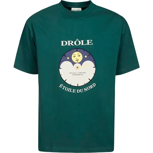 Waldgrünes Étoile du Nord T-Shirt , Herren, Größe: XS - Drole de Monsieur - Modalova