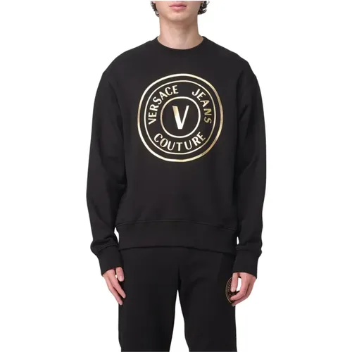 Sweatshirts, male, , Size: L Logo Sweatshirt - Versace Jeans Couture - Modalova
