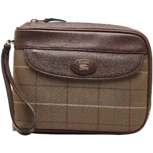 Pre-owned Clutches, female, , Size: ONE SIZE Pre-owned Canvas clutches - Burberry Vintage - Modalova