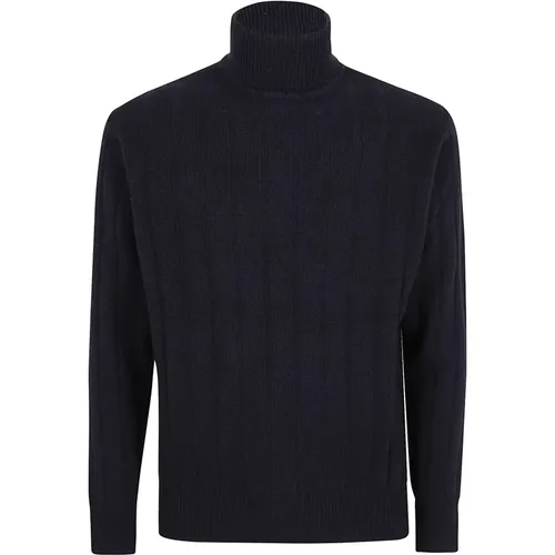 Turtlenecks, male, , Size: XL Blue Sweater Aw24 Style - Lardini - Modalova