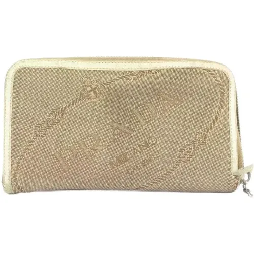 Pre-owned Wallets, female, , Size: ONE SIZE Pre-owned Canvas wallets - Prada Vintage - Modalova