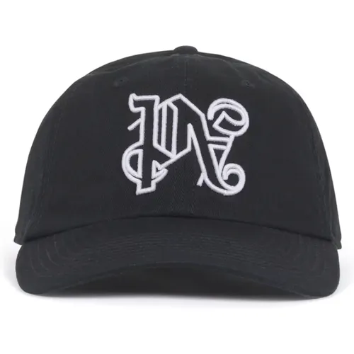 Caps, male, , Size: ONE SIZE Monogram Cap - Palm Angels - Modalova