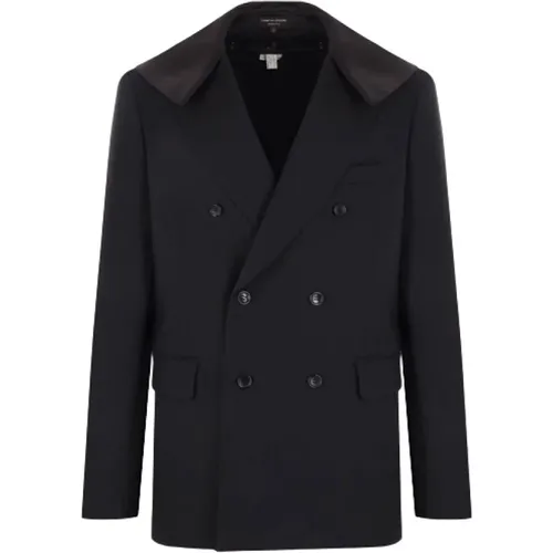 Wool Single-Breasted Coat , male, Sizes: M, L - Comme des Garçons - Modalova
