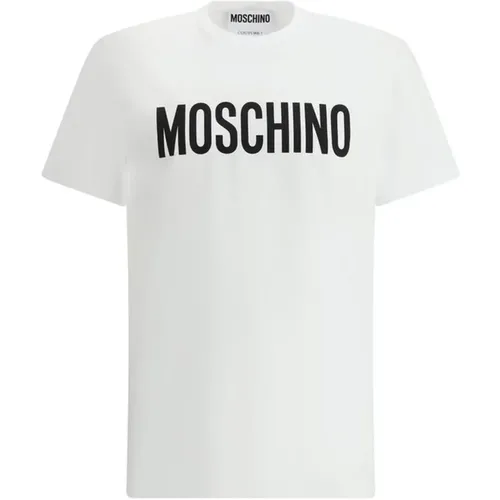 T-Shirts, male, , Size: 2XL Cotton Logo Print T-Shirt - Moschino - Modalova