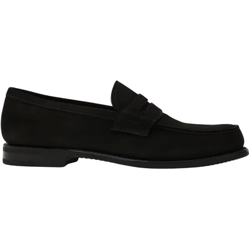 Loafers, male, , Size: 7 1/2 US Classic Leather Loafer Shoes - Church's - Modalova