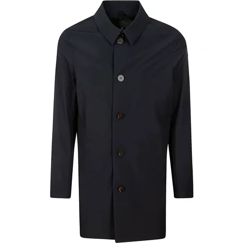 Single-Breasted Coats, male, , Size: 3XL Dark Blue Urban Dust Jacket - RRD - Modalova