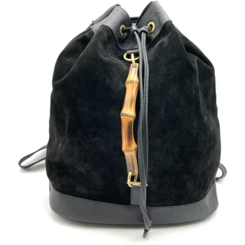 Pre-owned Bucket Bags, female, , Size: ONE SIZE Pre-owned Suede gucci-bags - Gucci Vintage - Modalova