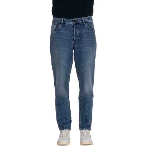 Straight Jeans, male, , Size: W32 Rebel Fit Denim Jeans - PT Torino - Modalova