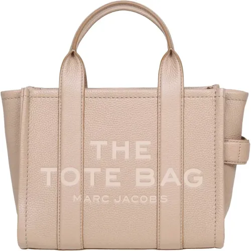 Camel Leather Handbag with Zipper Closure , female, Sizes: ONE SIZE - Marc Jacobs - Modalova