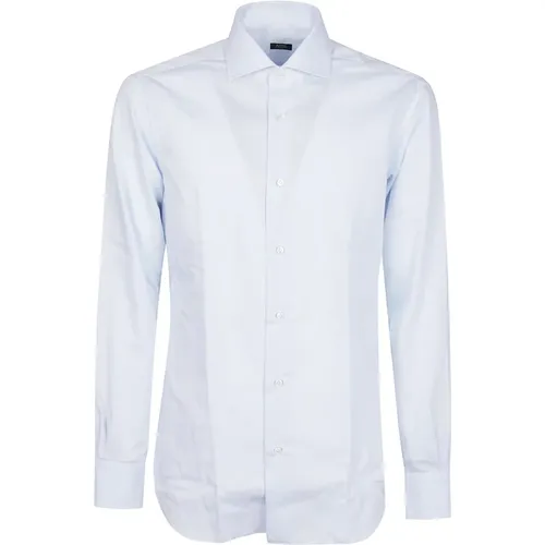 Blaues Hals Shirt,Bianco Neck Shirt - Barba Napoli - Modalova