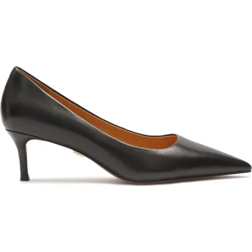 Klassische schwarze Pumps mit niedrigem Absatz , Damen, Größe: 37 EU - Kazar - Modalova