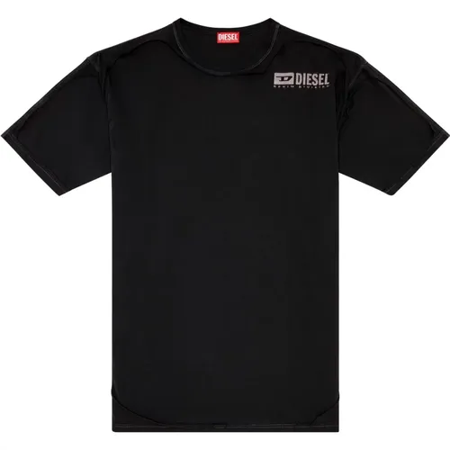 Destroyed-T-Shirt mit Peel-Off-Effekt , Herren, Größe: XS - Diesel - Modalova