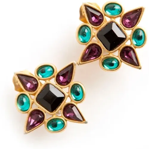 Pre-owned Jewellery, female, , Size: ONE SIZE Pre-owned Metal earrings - Yves Saint Laurent Vintage - Modalova