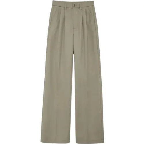 Flared Wool Tailored Trousers - Anine Bing - Modalova